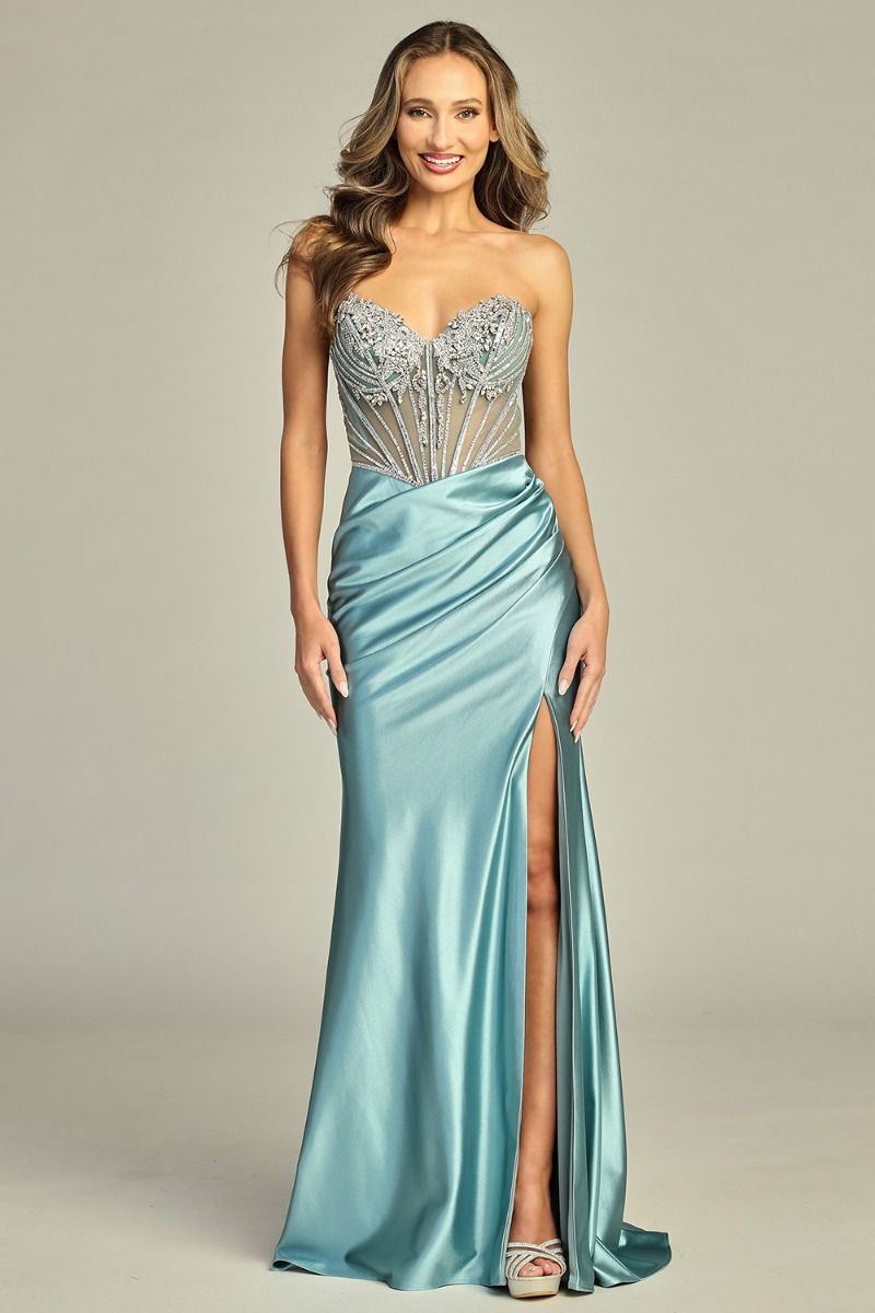 strapless open back dress Primavera 4540 Size 4 IVORY PINK Prom Dress Beaded Sequin – Glass Slipper  Formals